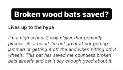 How many wood bats has...